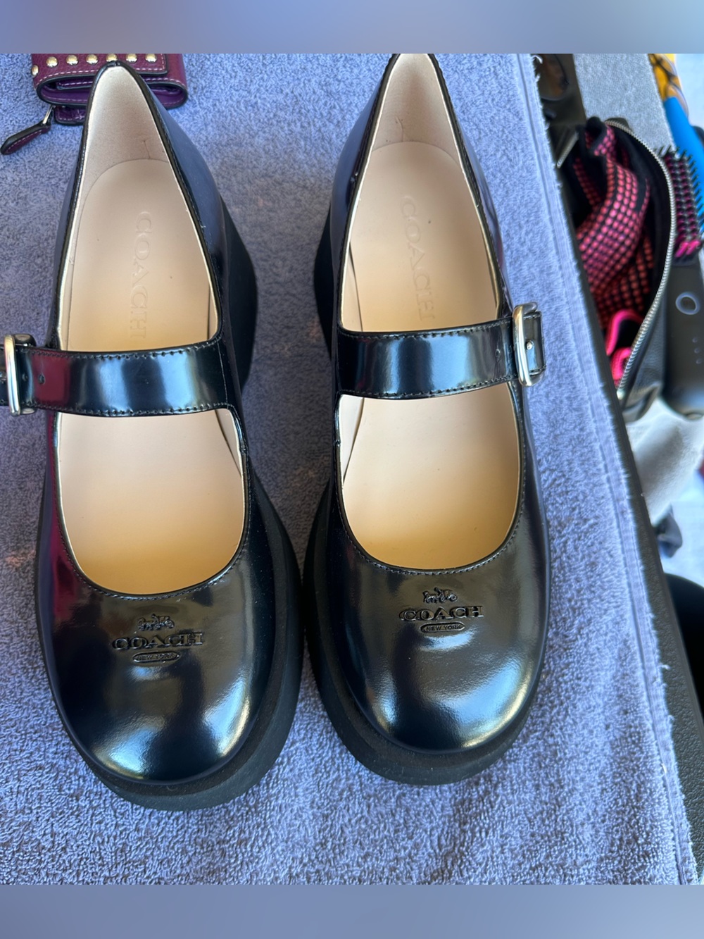 COACH Vickie Women's Black Patent Mary Jane’s